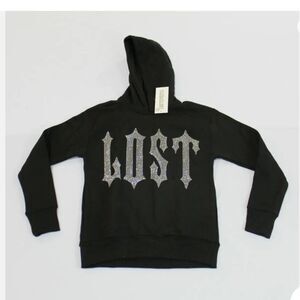 Lost Effects Unisex Shine In Lost Rhinestone Hoodie‎ Black Sz XS NWT